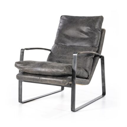 Eleonora Fauteuil Lex - antraciet vintage leer