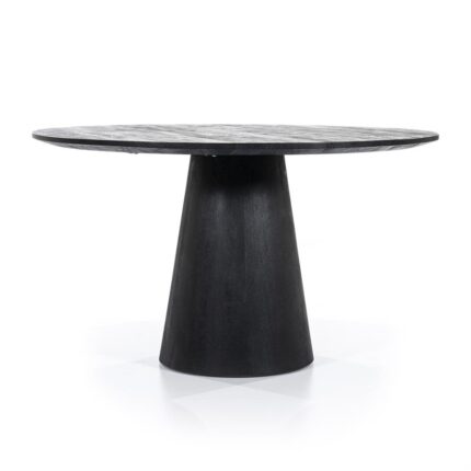 Eleonora Eettafel Aron rond 130 - zwart