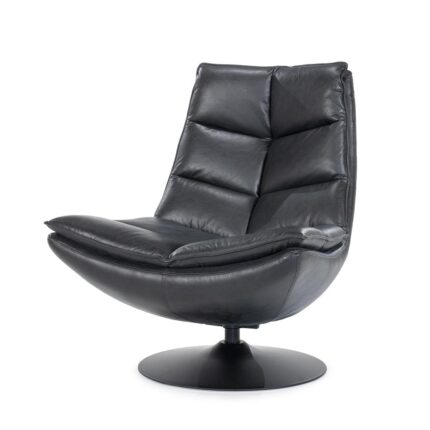 Eleonora Fauteuil Sven - zwart boho leder