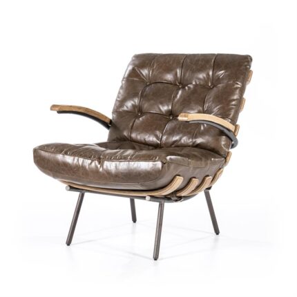 Eleonora Fauteuil Bastiaan - donkerbruin java leder