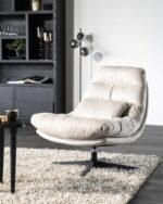 Eleonora Fauteuil Cooper met kussen - grijs Houston