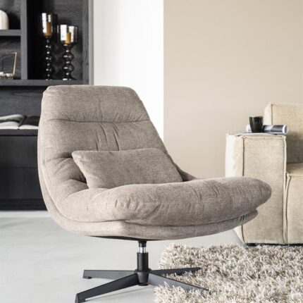 Eleonora Fauteuil Cooper met kussen - beige Houston