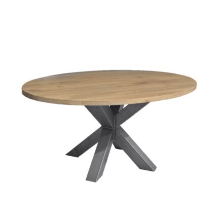 Eettafel Vera Rond 4cm Massief Rechte rand