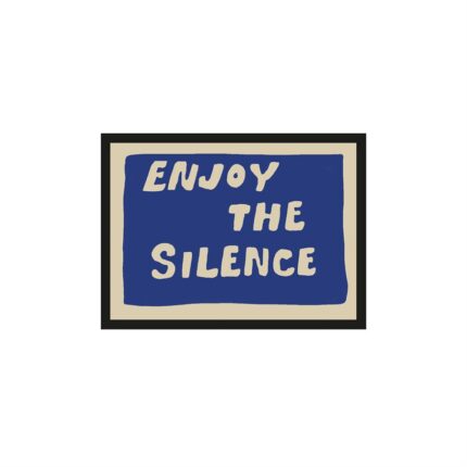 Urban Cotton Enjoy The Silence Blue 50x70 - Urban Cotton