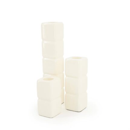 By-Boo Candle holder Cube - beige