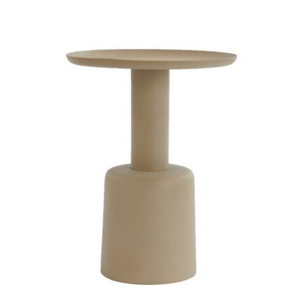 Light & Living Bijzettafel Milaki Beige Ø39x52 cm