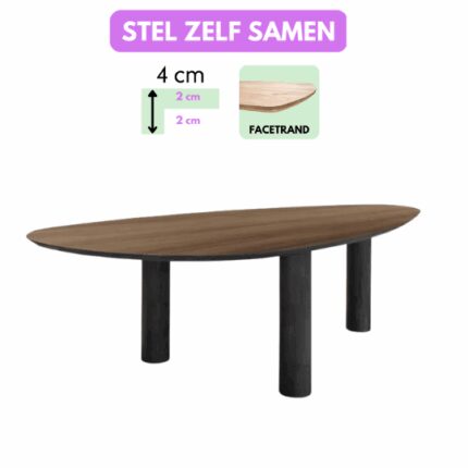 Eettafel Vina Kiezel 4cm Facetrand